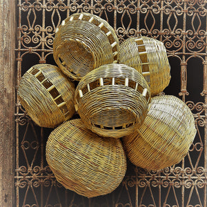 Luminaire Tendance ethnique osier artisanat Maroc