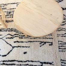 Table ronde bois de cèdre naturel artisanat Maroc