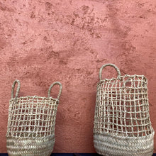 Panier tressé artisanat Maroc 